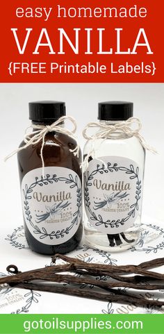 labels i made for the homemade vanilla extract wedding favors