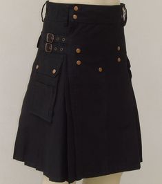 100/% Raised Cotton Khaki Fireman Utility kilt For Men Rust Free Material Fits Comfortable