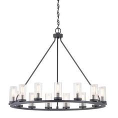 Progress Lighting Hartwell 12 Light Graphite Chandelier Antique Nickel Accents Progress Lighting Hartwell 12 Light Graphite Chandelier Antique Nickel Accents
