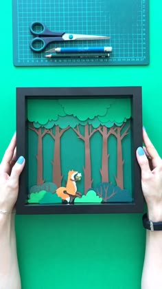 Framed Paper Art. Artist Margaret Scrinkl