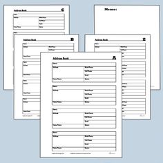 excel address book template