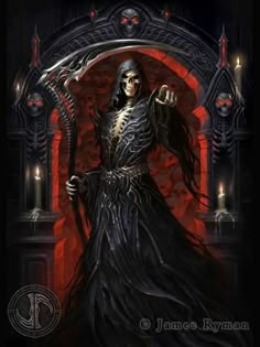 Death Reaper, Don't Fear The Reaper, Grim Reaper Tattoo, Grim Reaper Art, Dark Art Drawings, Drawing Artwork, Dark Artwork