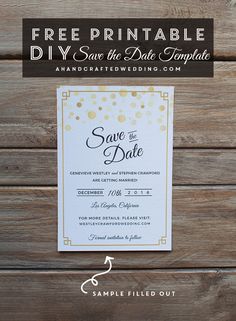 16 gorgeous and free printables for your wedding free printable free wedding save the date printables