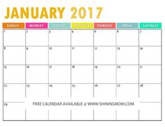 monthly calendar free template
