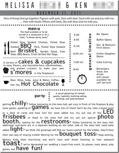 funny wedding program templates