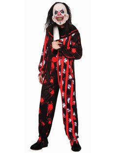 Clown Costume Mask Adult Halloween Sinister Mr