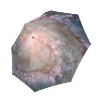 Easy Carry Windproof Sun Block Outer Space Universe Scene Planets Stars And Galaxies Travel Parasol Compact Umbrella