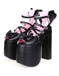 Amaone Escarpin Laniere Femme Talon Haut Carr/é Bloc Plateforme Rockabilly Chaussure Mary Jane Sweet Lolita High Heels Chunky