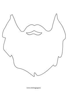 santa claus beard pattern use the printable outline for crafts
