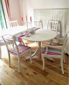 Upcycled Dining Table And Chairs Houseprojects Pinterest Bowiebelle Vintage Upcycled Furniture Stylish Dining Table Six Chairs