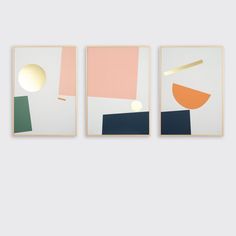 60 x 40 x 0.75-Inch iCanvasART 3 Piece Alpha Canvas Print by Sylvie Demers