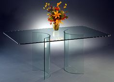 All Glass Dining Room Table double curved all glass dining table base | dining table bases All Glass Dining Room Table double curved all glass dining table base | dining table bases