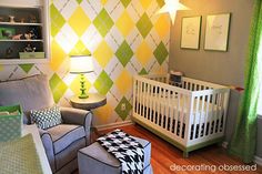 163 Best Yellow Baby Nursery Ideas Images Babies Rooms Room Argyle Nursery Wall Decor Plaid Ideas Project