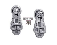 Vintage Modernist Sigi Pineda Signed Sterling Silver Earrings 60s Taxco Mexico Signed Screw Back Clips Organic Modernism