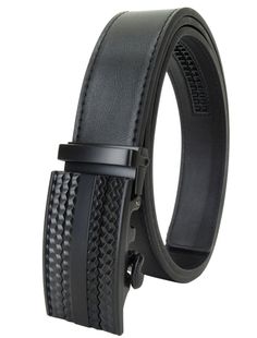 Mens White Leather Waist Belts Silver Solid Automatic Ratchet Buckles Waistband