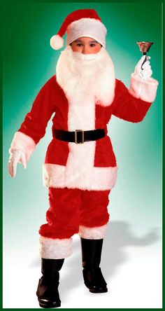 Kids Father Christmas Santa Claus Suit Costume Boys Children Girls Xmas Dress DS