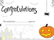 halloween certificate templates