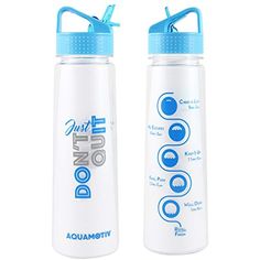 Be-Active Glass Motivational Water Bottle 1 Litre with Times to Drink Hydrate BPA Free 1l