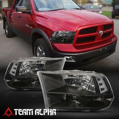 AmeriLite Clear Crystal LED Halo Headlights Pair for Chevy Fullsize Truck//SUV Passenger and Driver Side
