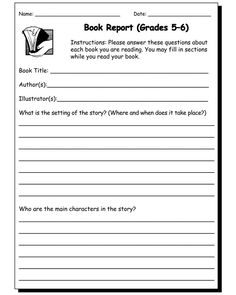 printable book report forms learning tree pinterest book