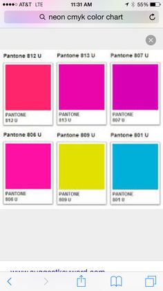pantone neon swatches vegyes pinterest pantone swatch and neon neon color charts