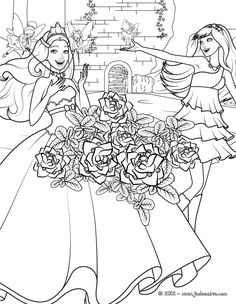 Barbie Horse Coloring Pages See More Un Joli Coloriage Inedit De Popstar Et Princesse Avec Beau Bouquet Fleurs