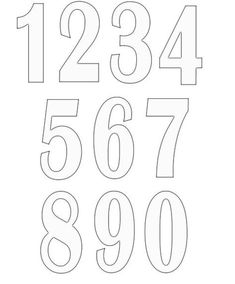 numbers templates