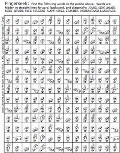 American sign language puzzle book answer key