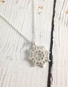 Sterling Silver Three Dimensional Hard Shell Style Taco Necklace