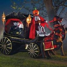 halloween blow ups for the yard halloween headless horseman carriage halloween inflatable
