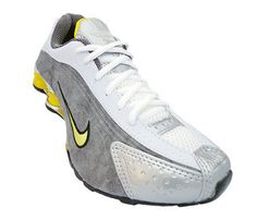 nike shox nz prata e amarelo