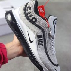 Nike Air Max Zapatos Hombre Tela De Color Negro A Rayas Nike Air Max Zapatos Hombre Tela De Color Negro A Rayas