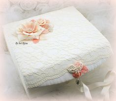 Keepsake Wedding Box Ivory Cream White Blush Memory Room Made Upon Request This Box Can Be In Any Color Combination Is Perfect To Decorate Your Bedroom While Keeping All Those Wedding