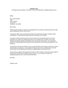 resignatin letter