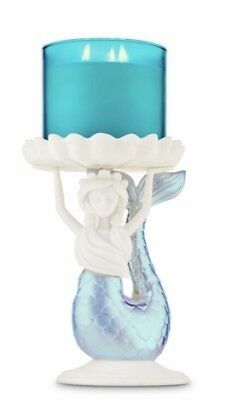 BATH AND BODY WORKS IRIDESCENT MERMAID PEDESTAL 3-WICK CANDLE HOLDER NWTS