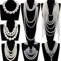 Fashion Jewelry Statement Pearl Beads Armor Shoulder Body Chain Harness Necklace