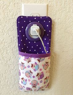Wall Socket Fabric Cell Phone Holder PHONE Charger Holder FOOTBALL Handmade Phone Charging Pocket iPhone Accessories Wall Socket Fabric Cell Phone Holder PHONE Charger Holder FOOTBALL Handmade Phone Charging Pocket iPhone Accessories
