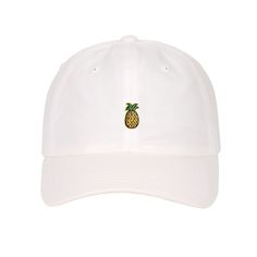Pineapple Smile Unisex Cotton Flat Baseball Cap Ash One Size