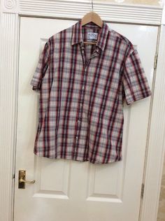 D555 Mens Fidel Regular Short Sleeve Check Shirt