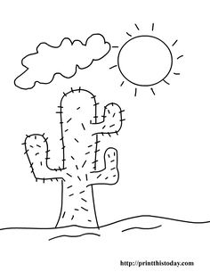 Desert Coloring Page