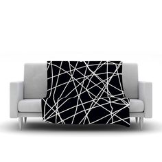 60 x 40 Fleece Blankets Kess InHouse Kess Original Deep Winter Blue White Throw