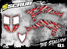 Wholesale Decals ATV Graphics kit Sticker Decal Compatible with Honda TRX250EX 2006-2016 Green Flames