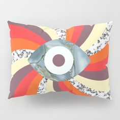 Retro Kissenbezug Funky Abstract Rounded Decorativ