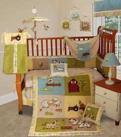 Farm Animal Crib Bedding Nursery And Farming Another Farm Animal Baby Bedding So Cute Even Has The Red Tractor