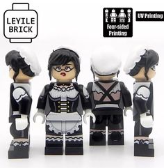 **NEW** Custom Printed 1964 GOLDFINGER 007 Block Minifigure GOLD CHROME GIRL