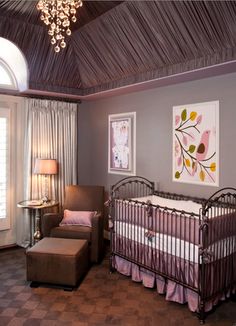 Pinterest Teki En Iyi 187 Bebek Odasi Görüntüleri 2018 Nursery Beautiful Plum Colored Nursery I Would Love These Colors In My Bedroom Too Bebek