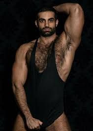 Gay hairy muscle man