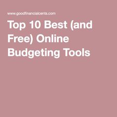 free budget tools online