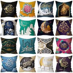 2 Cushion Cover Embroidery Pillow Case Cotton Twin Bird Decorative Sofa Home Spa