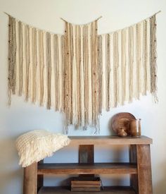 Large Tapestry Wall Hangings yarn wall hanging. large. tapestry. cream. neutral. beaded Large Tapestry Wall Hangings yarn wall hanging. large. tapestry. cream. neutral. beaded